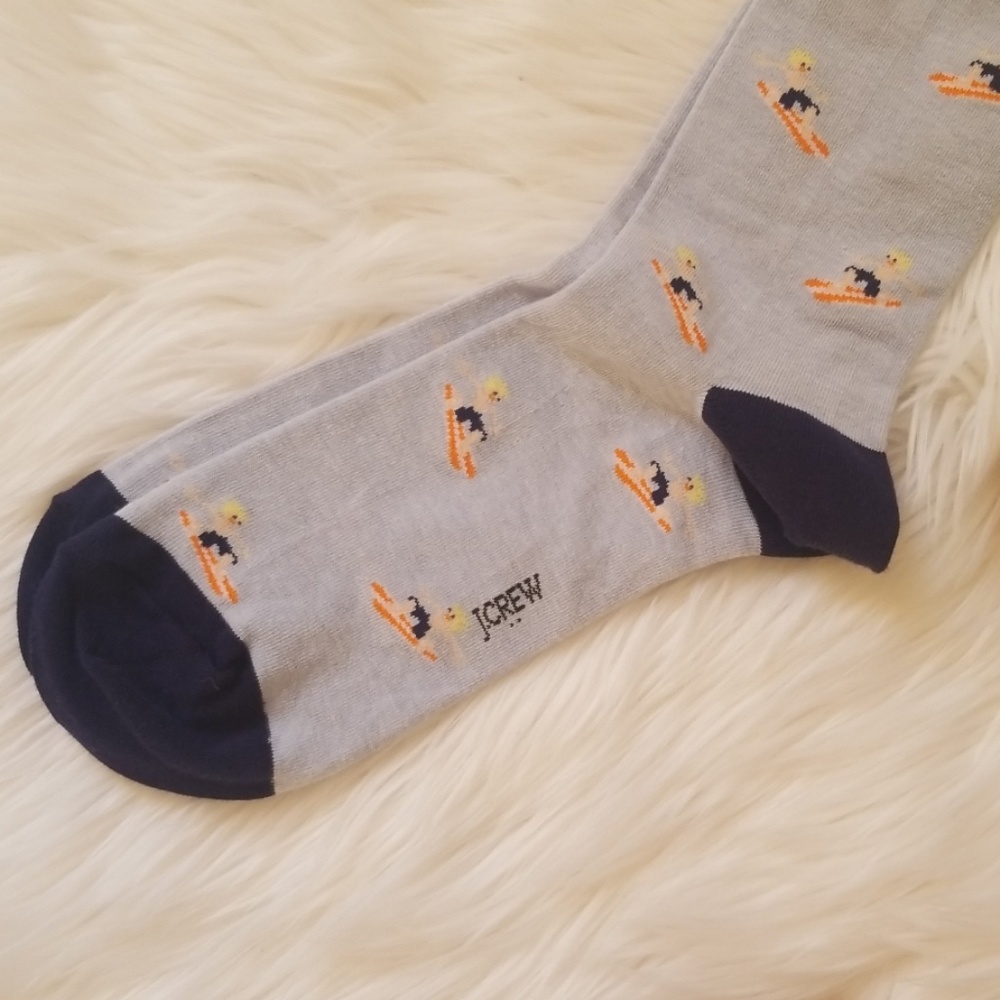 Jcrew Blue Surf Guy Dress Socks